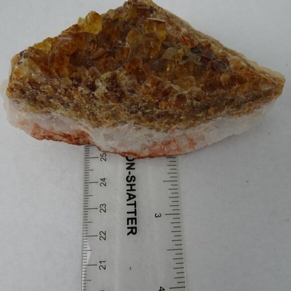 Citrine Geode Crystal ?? 10.5 oz 4" Long Mineral Specimen Quartz Crystal Healing - Picture 12 of 12